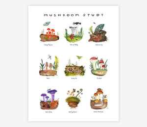 Mushroom Study | Archival Art Print