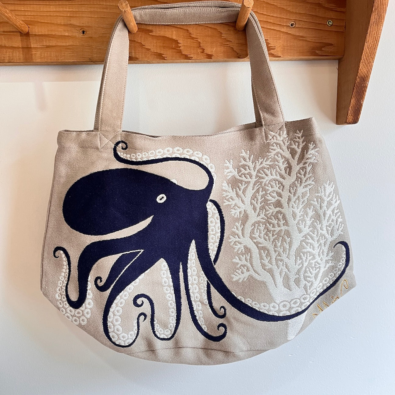 Morita Miw Octopus Totebag | Beige – Pink Moon Goods