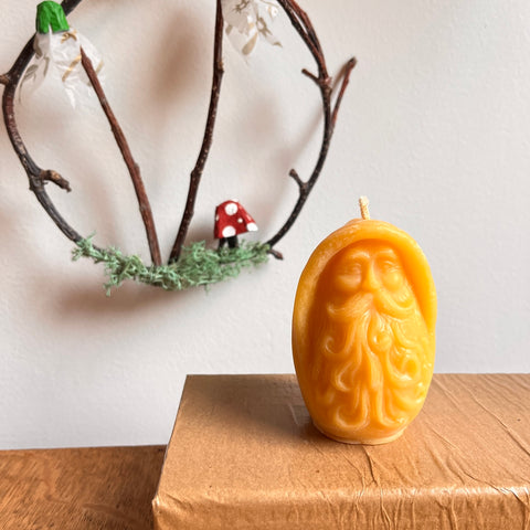 Old Man Winter Beeswax Candle