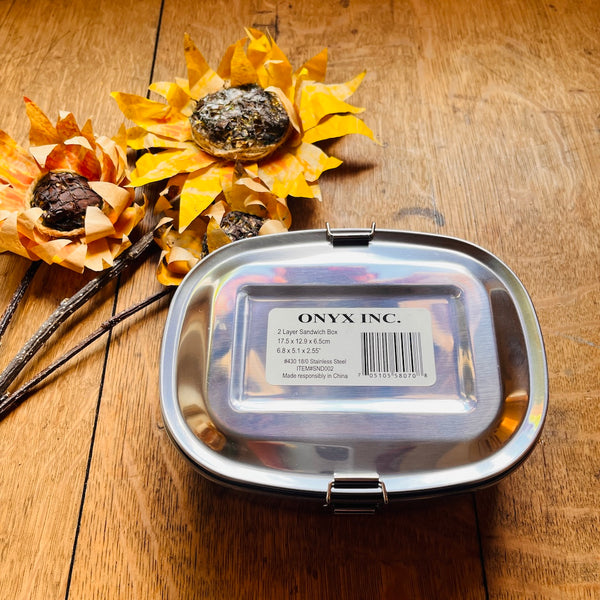 2 Layer Sandwich Box - Stainless Steel