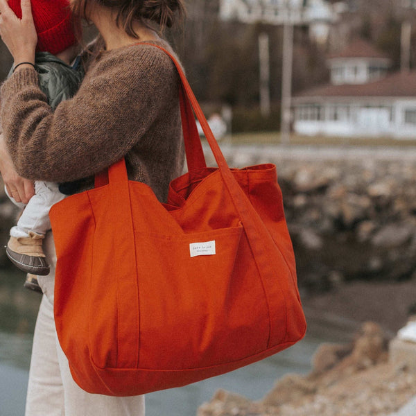 Large Tote In Orange