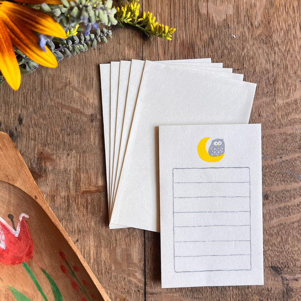 Owl & Moon | Mini Letter Writing Set