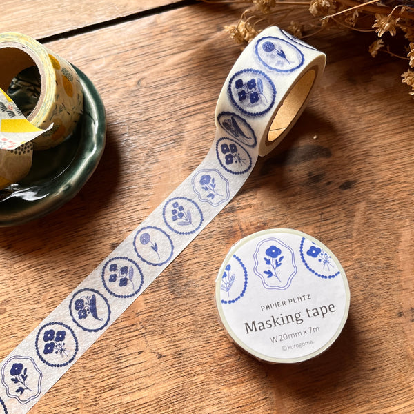 Blue Bloom | Kurogoma Washi Tape