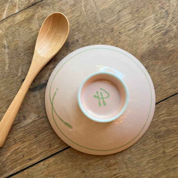 Pink & Green | Hakusan Toki Hasami Ware Rice Bowl