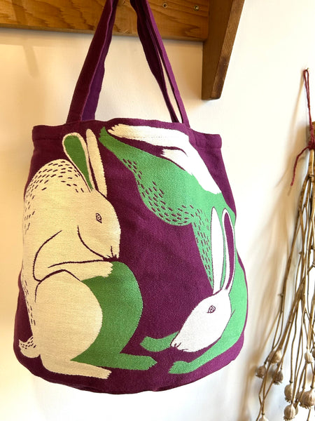 Rabbit Tote Bag | Purple