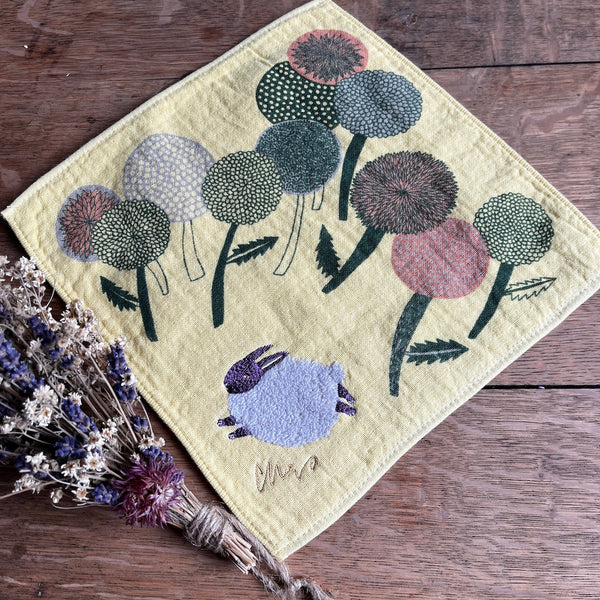 Rabbit Yellow Towel Handkerchief/Washcloth