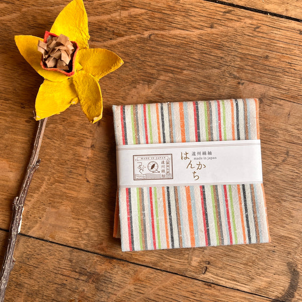 Tsumugu (Japanese Cotton) Handkerchiefs - Striped