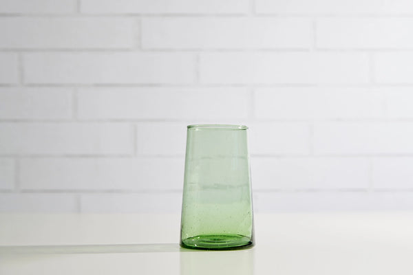 Recycled Glass Narrow Large | Green & Clear