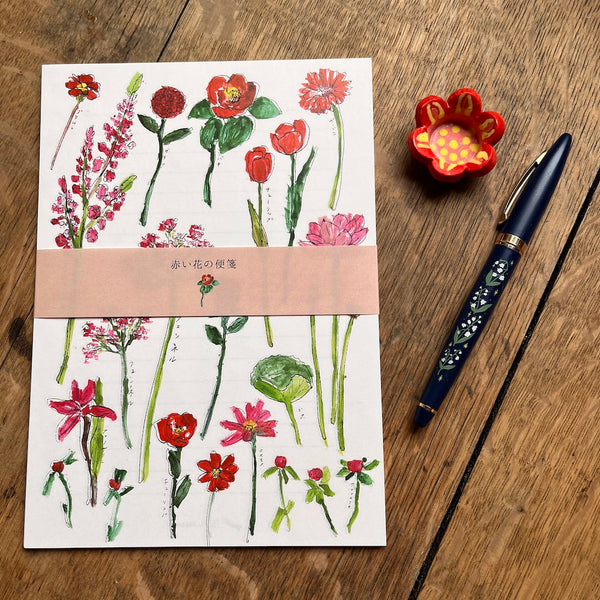 Red Flowers | Letter Set