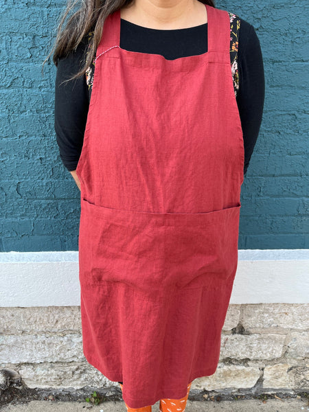 Linen Crossback Apron