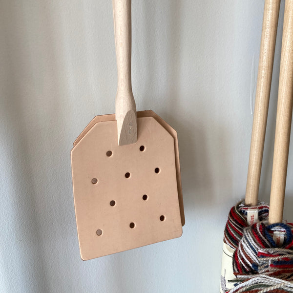 Leather & Wooden Fly Swatter