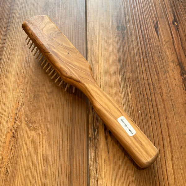 Hair Brush | Olive Wood with Wooden Bristles