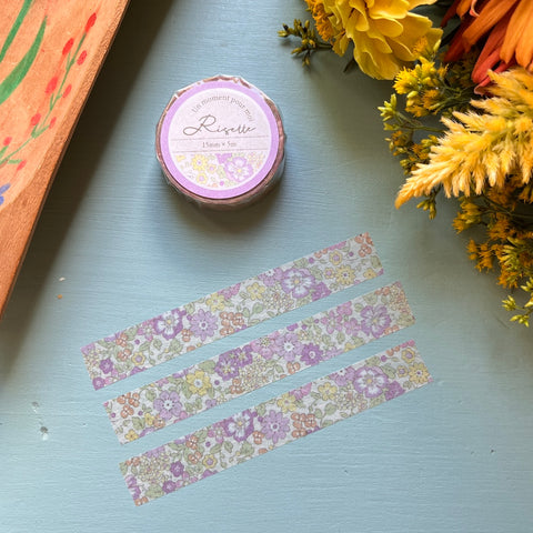 Lilac "Alice" Floral | Risette Washi Tape