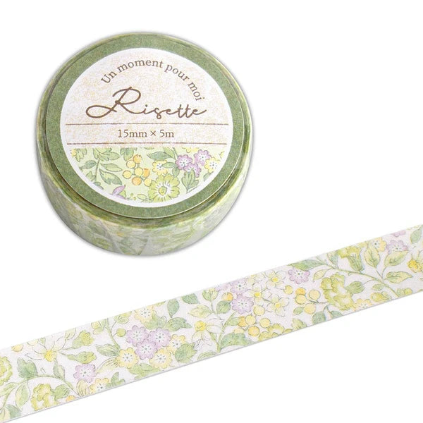 Green Floral | Risette Washi Tape
