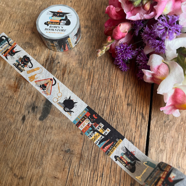 Kuroneko Design Washi Tape - Robin's Bookstore