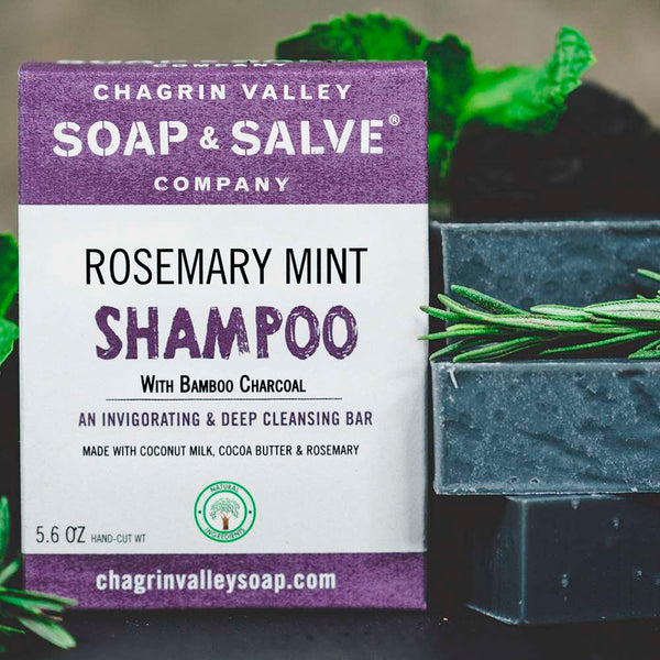 Rosemary Mint Shampoo Bar with Bamboo Charcoal