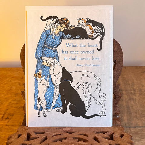 Animal Lover by Theophile-Alexander Steinlen | Letterpress Greeting Card
