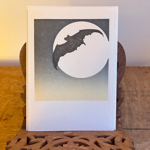 Moon Bat | Letterpress Greeting Card