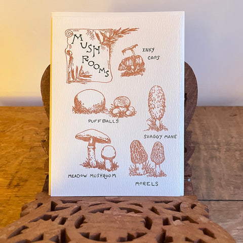 Mushroom Guide | Letterpress Greeting Card