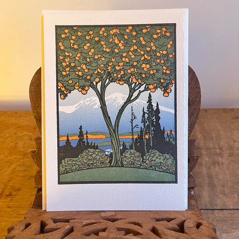 Orange Tree by Henry Hunt Clark 1914 | Letterpress Greeting Card