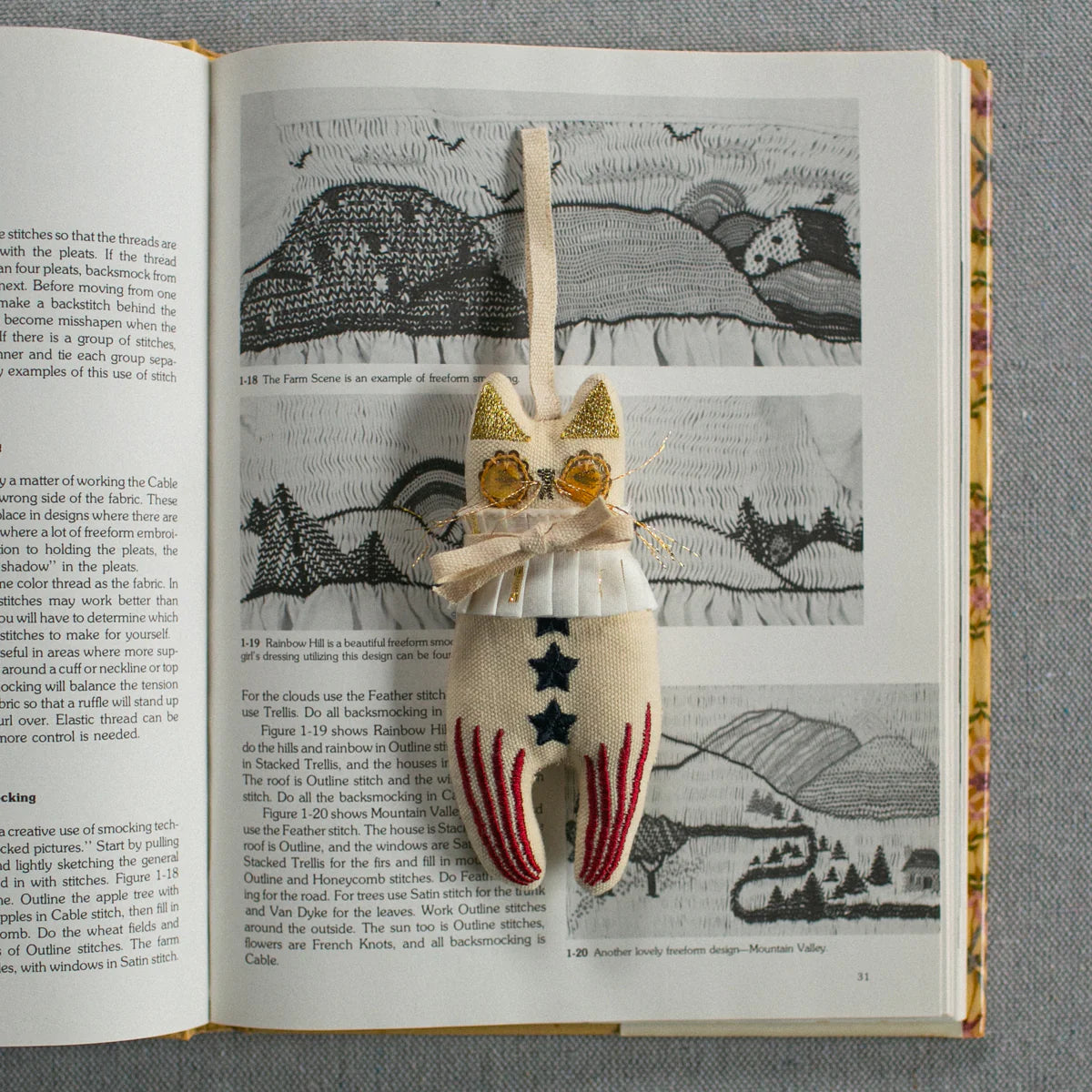 Rocket Cat | Cotton Ornament