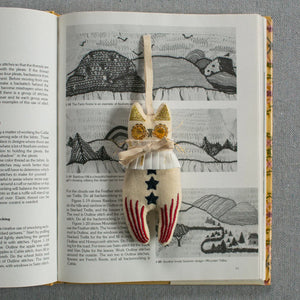 Rocket Cat | Cotton Ornament