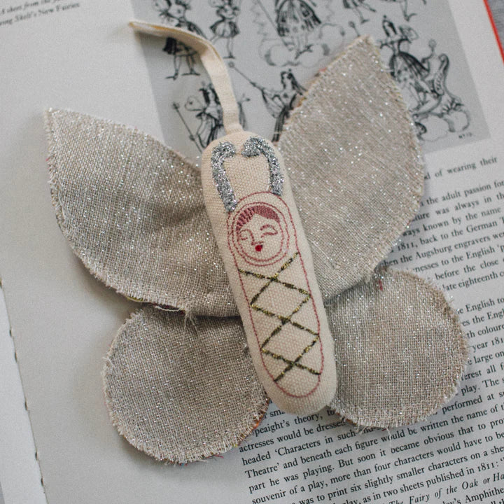 Sleepy Moth | Cotton Ornament