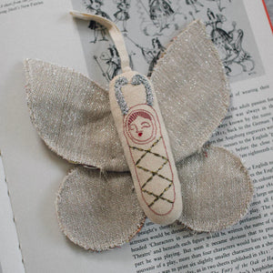 Sleepy Moth | Cotton Ornament