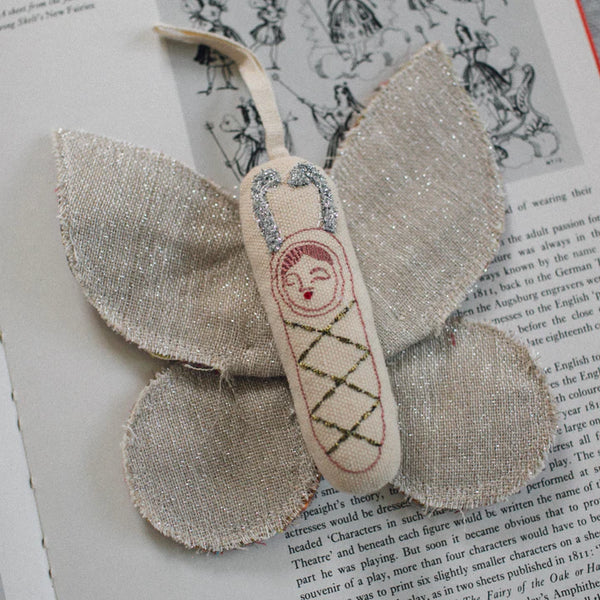 Sleepy Moth | Cotton Ornament