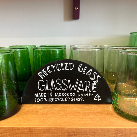 Recycled Narrow Glass Medium | Green & Clear