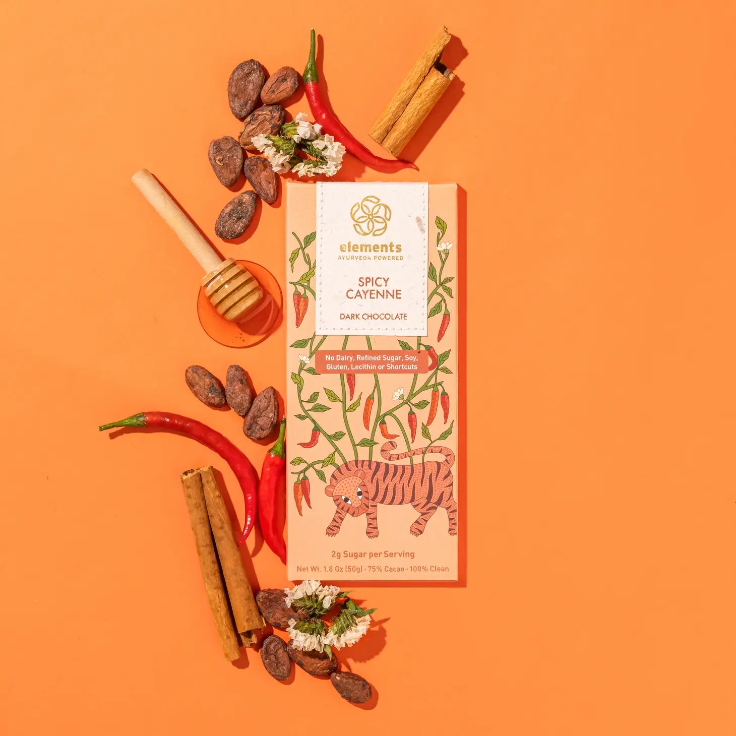 Spicy Cayenne with Cinnamon Chocolate Bar