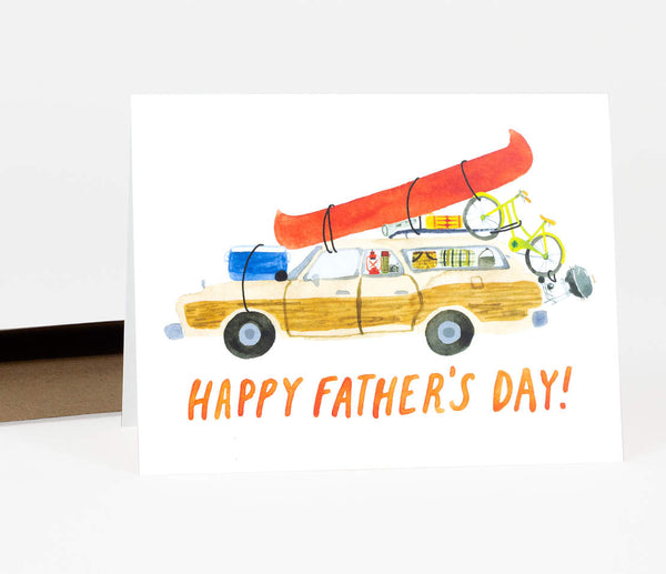 Happy Father's Day Station Wagon Single Card