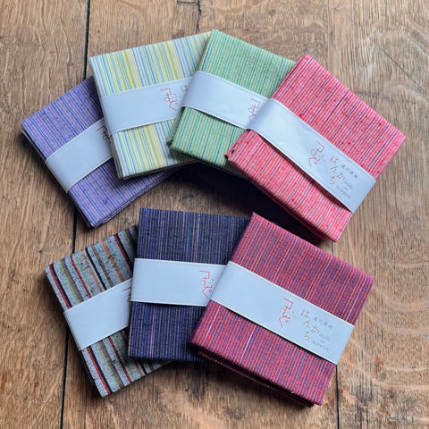 Tsumugu (Japanese Cotton) Handkerchiefs | Striped