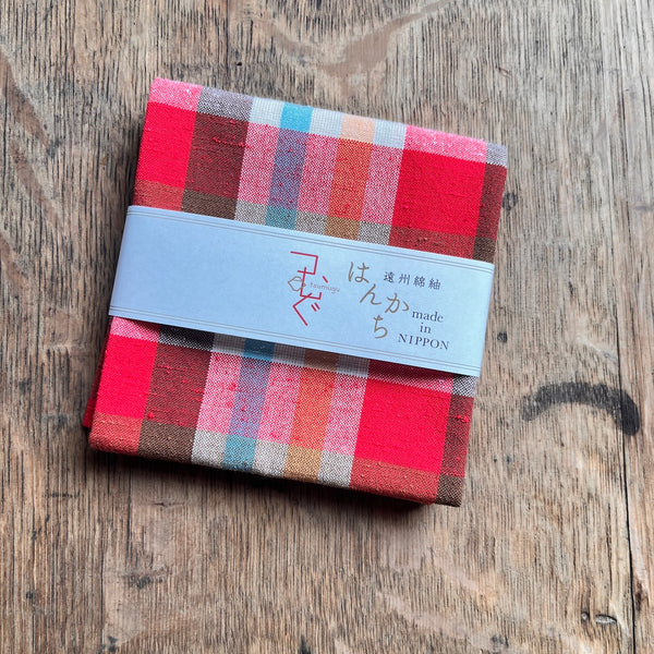 Tsumugu (Japanese Cotton) Handkerchiefs | Checkered