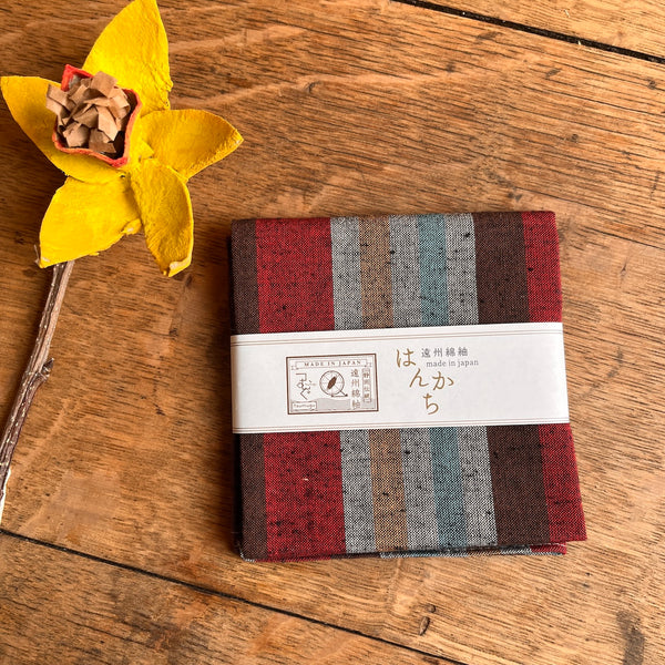Tsumugu (Japanese Cotton) Handkerchiefs - Striped