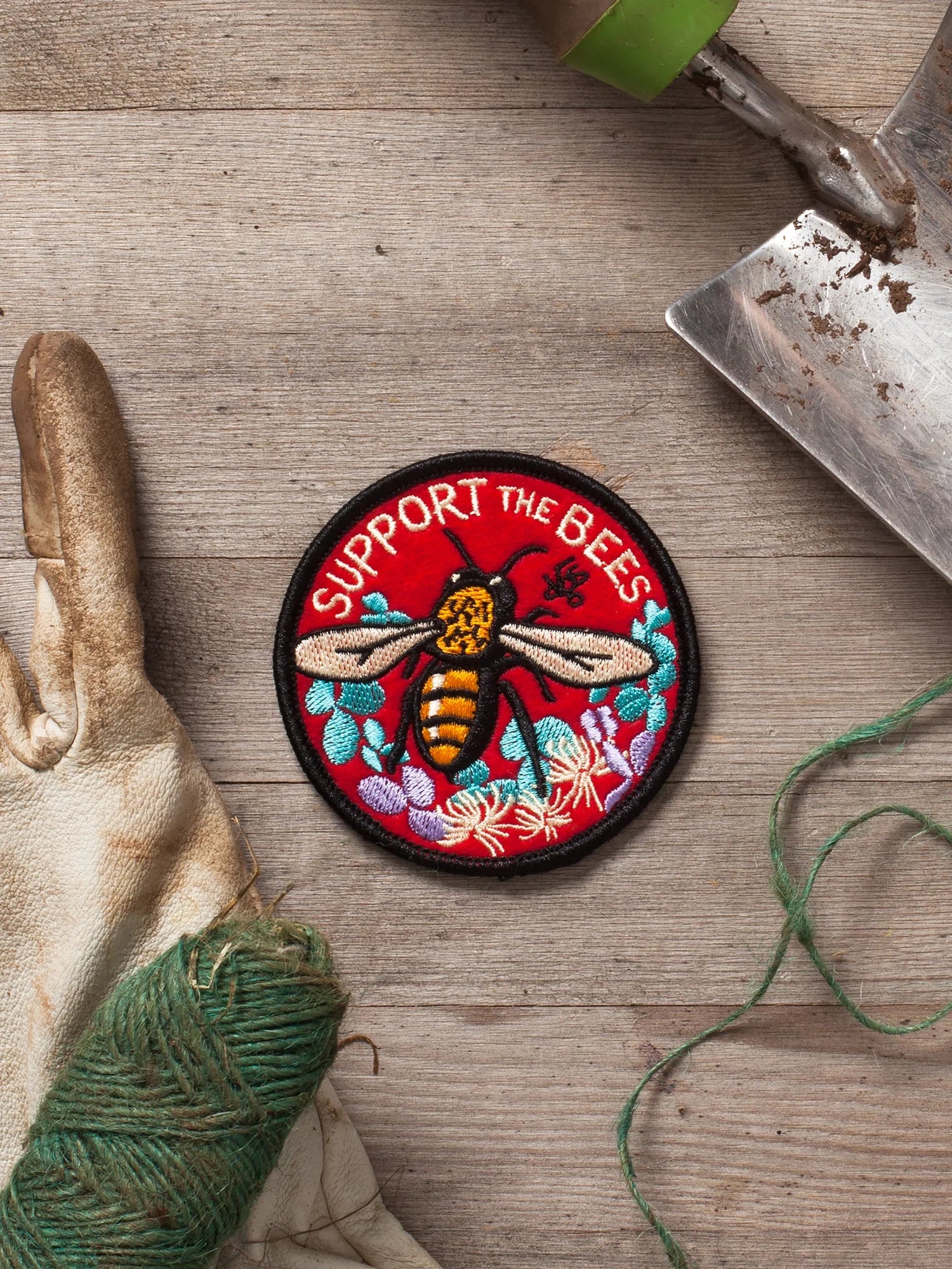Support the Bees | Embroidered Felt Patch