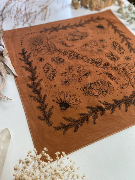 Herbalist Bandana + Alter Cloth | Herbs of Protection