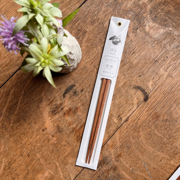 Tetoca Mandarine Orange Wood Chopsticks