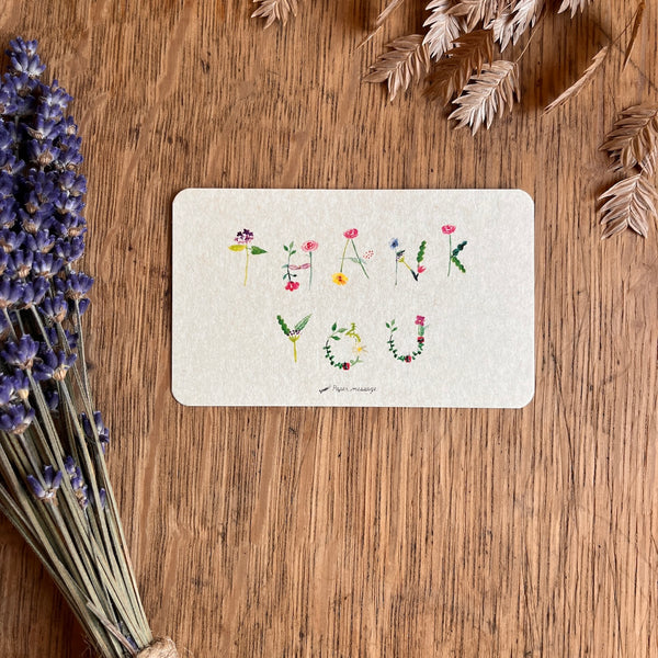 Floral Lettering Message Cards