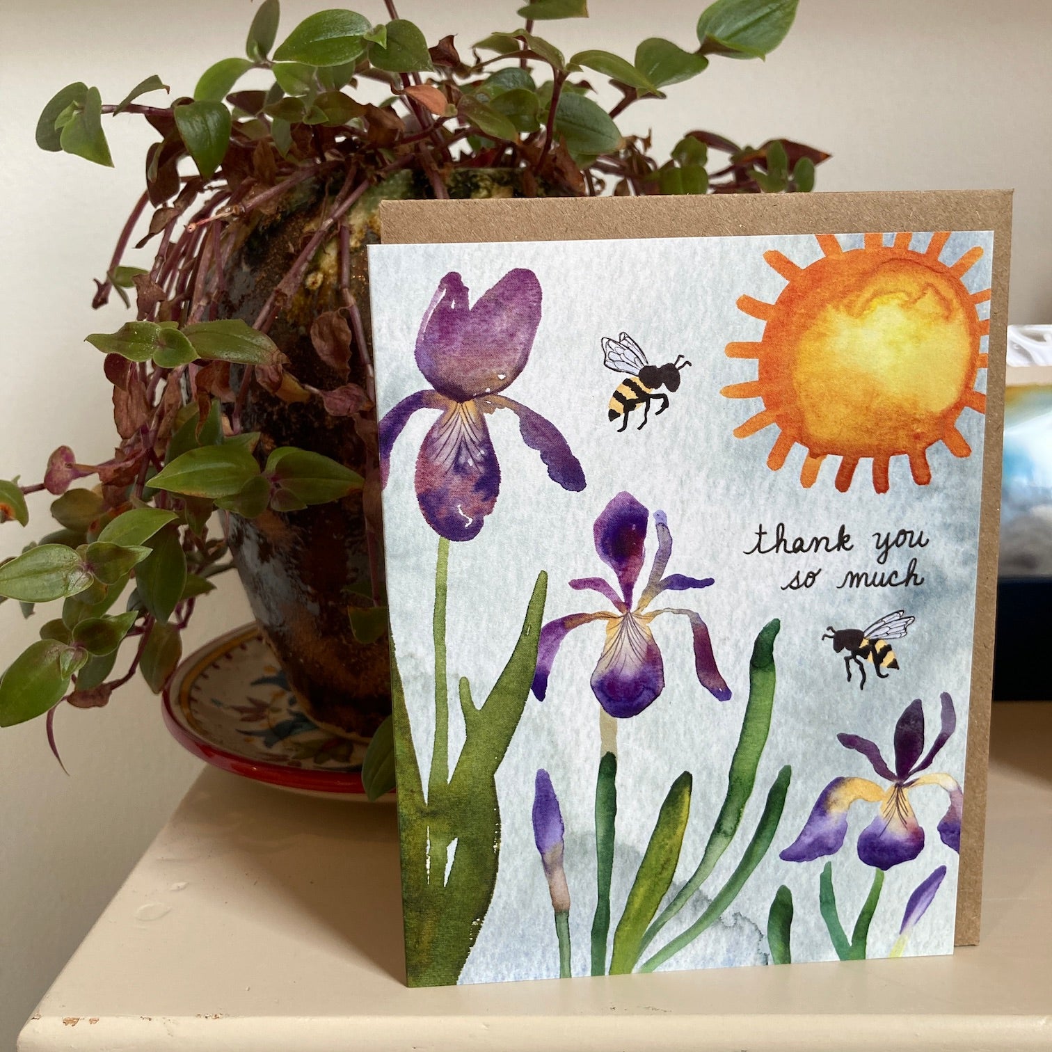 Thank You So Much Irises | Single Card