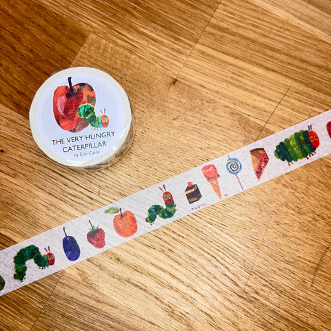 Washi Tape with caterpillar and fruit imagery