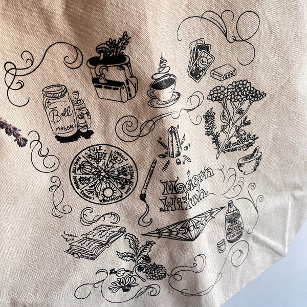 Modern Witch | Recycled Cotton Canvas Everyday Totebag