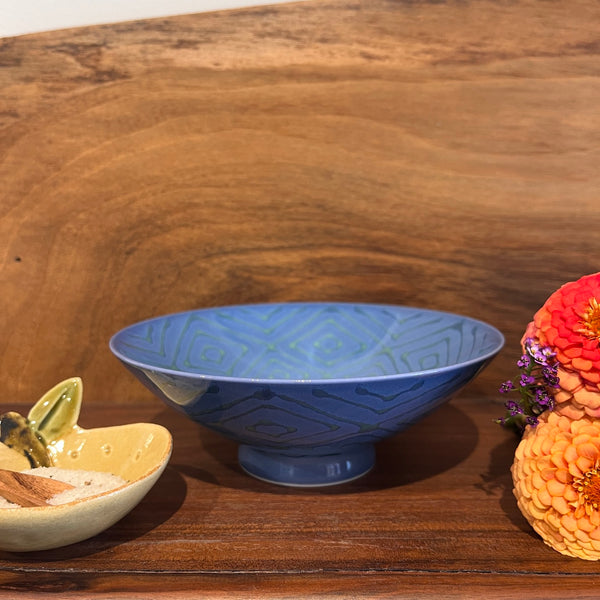 Translucent Blue | Hakusan Toki Hasami Ware Rice Bowl