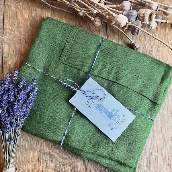 Linen Crossback Apron