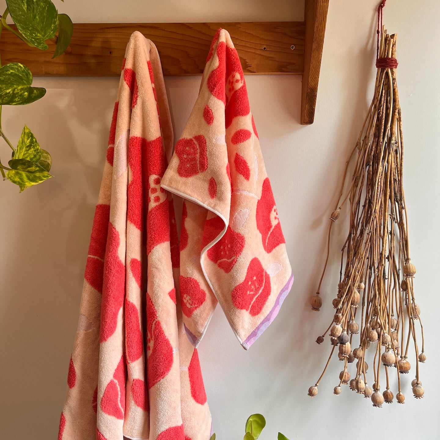 New! Tsubaki in Red | Imabari Towel – Pink Moon Goods
