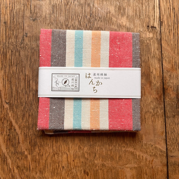 Tsumugu (Japanese Cotton) Handkerchiefs - Striped