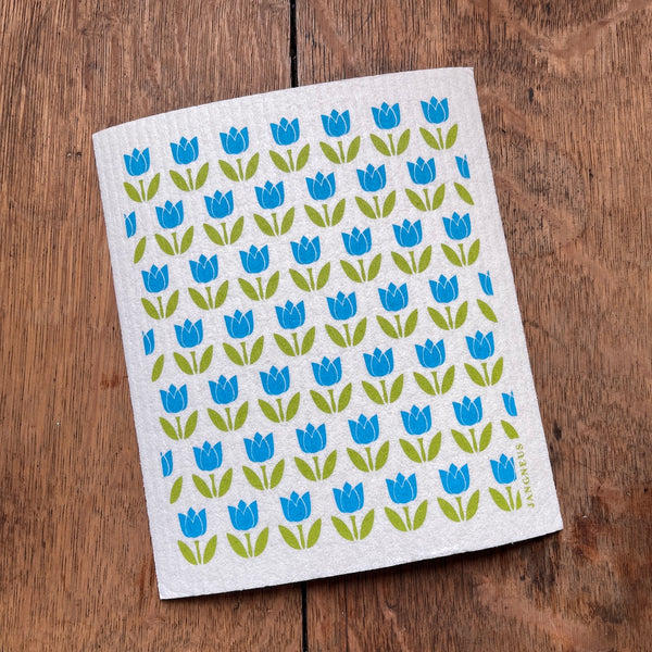 Bluebells, Daisy, Tulips | Swedish Dishcloth