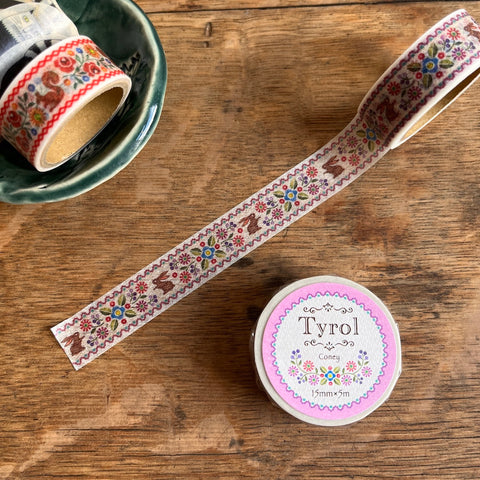 Coney | Tyrol Embroidery Print Washi Tape
