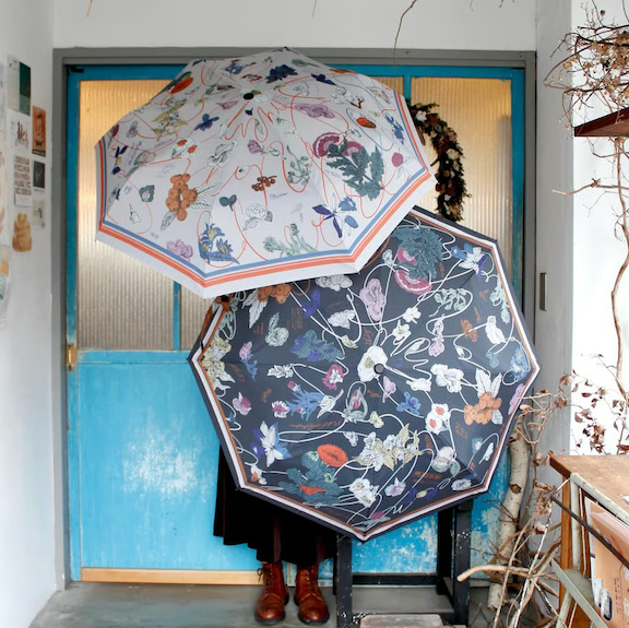 Botanical Print Folding Umbrella | by Aya Inoue