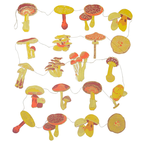 Paper Garland feauturing Mushrooms 